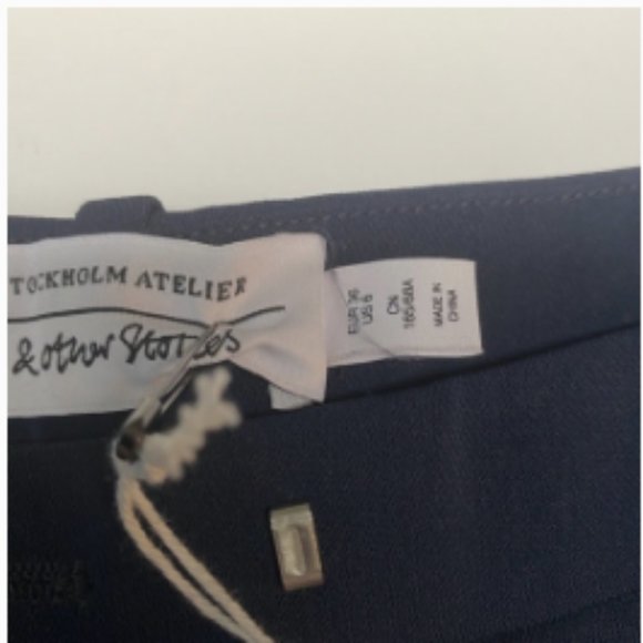 Stockholm Atelier Navy Blue Suit Pants Size 6‎ - Picture 3 of 4